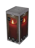 Anna's Collection LED-stompkaars rustiek - D7,5xH15cm Bordeaux - afbeelding 2