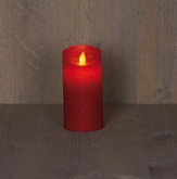 Anna's Collection LED-stompkaars rustiek - D7,5xH15cm Rood - afbeelding 3