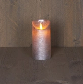 Anna's Collection LED-stompkaars rustiek - D7,5xH15cm Zilver - afbeelding 3