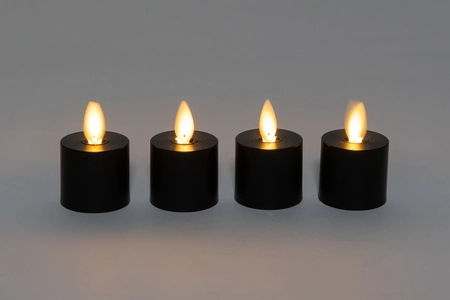 Anna's Collection LED-theelicht uitbreiding - D3,8xH6cm Zwart - afbeelding 4