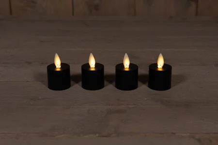 Anna's Collection LED-theelicht uitbreiding - D3,8xH6cm Zwart - afbeelding 1