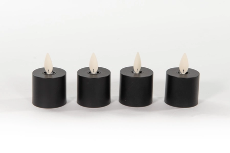 Anna's Collection LED-theelicht uitbreiding - D3,8xH6cm Zwart - afbeelding 2
