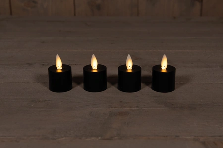 Anna's Collection LED-theelicht uitbreiding - D3,8xH6cm Zwart - afbeelding 3