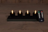 Anna's Collection LED-theelichten oplaadbaar - D3,8xH6cm Zwart 4 stuks - afbeelding 3