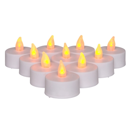 Anna's Collection LED-theelichten vlameffect - Geel 10 stuks