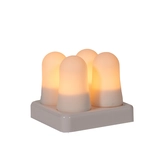 Anna's Collection LED-vlamlichten oplaadbaar - D5xH6,8cm Wit 4 stuks - afbeelding 1