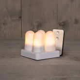 Anna's Collection LED-vlamlichten oplaadbaar - D5xH6,8cm Wit 4 stuks - afbeelding 2