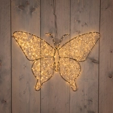 Anna's Collection LED-Vlinder metaal classic warm - 600 lampjes - flashfunctie - B 58 x H 43 cm - afbeelding 2