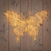 Anna's Collection LED-Vlinder metaal classic warm - 800 lampjes - flashfunctie - B 78 x H 53 cm - afbeelding 2