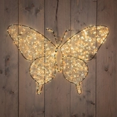 Anna's Collection LED-Vlinder metaal luxury - 800 lampjes - flashfunctie - B 78 x H 53 cm - afbeelding 1