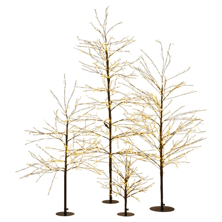Anna's Collection Lichtboom met flash zwart - H120cm Classic warm - afbeelding 4