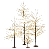 Anna's Collection Lichtboom met flash zwart - H120cm Classic warm - afbeelding 4