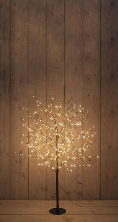 Anna's Collection Lichtboom met flash zwart - H120cm Classic warm - afbeelding 3