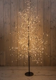Anna's Collection Lichtboom met flash zwart - H180cm Classic warm - afbeelding 3