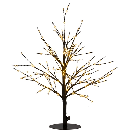 Anna's Collection Lichtboom met flash zwart - H60cm Classic warm - afbeelding 1