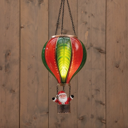 Anna's Collection Luchtballon 24 lampjes - H62xD20cm Wit en rood - afbeelding 2