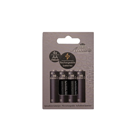 Anna's Collection Oplaadbare batterijen AA - 4 stuks