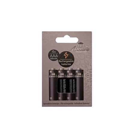 Anna's Collection Oplaadbare batterijen AAA - 4 stuks