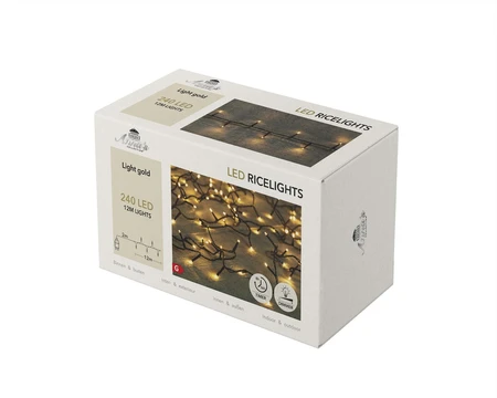Anna's Collection Ricelightverlichting - L12m Licht goud - afbeelding 3