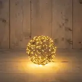 Anna's Collection Verlichte bal klassiek warm flash 200 lampjes - D 18 cm