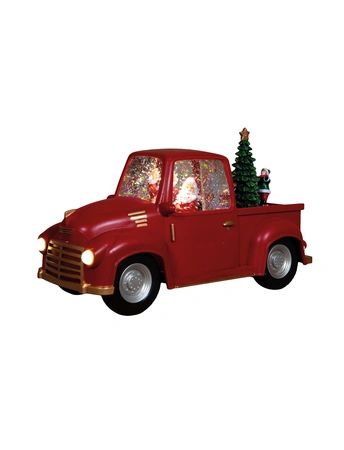 Anna's Collection Verlichte pick-up glitterwater - B28,5xH16,5cm Rood - afbeelding 4