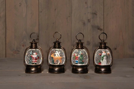Anna's Collection Waterlantaarn met glitters - H13cm
