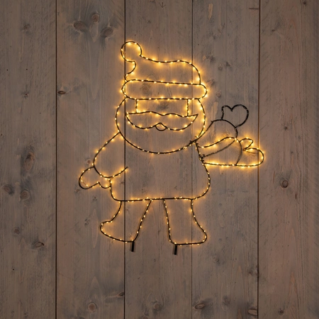 Anna's Collection Zwaaiende kerstman 300 LED - B50xH60cm