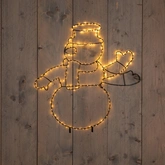 Anna's Collection Zwaaiende sneeuwpop 250 LED - B50xH60cm