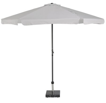 Platinum Middenstokparasol Antigua volant Ø 300 cm Lichtgrijs - afbeelding 1