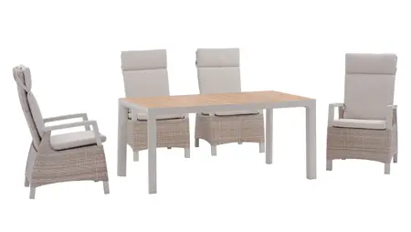 Athene dining 4 st + 160 cm Bahia tafel - afbeelding 1