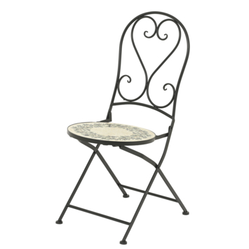 Athens stoel staal L39b50h93cm zwrt