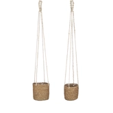 Atlantic mand hangend l.bruin set van 2 - h16xd16cm