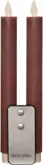 (2X) Antiek Roze Rustiek Wax Diner Kaars 23Cm Bew. Vlam Ab 2Xaa
