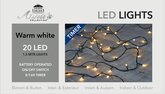 Anna's Collection LED LIGHTS 20L - 1,5m warm wit met timer (8/16u)