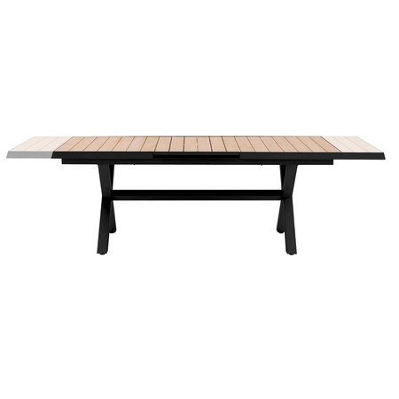 Bahia uitschuifbare tafel 204/264x100cm zwart - afbeelding 5