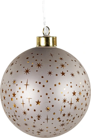 Bal glas sterren d12cm champagne