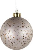 Bal glas sterren d12cm champagne