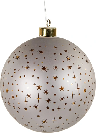 Bal glas sterren d15cm champagne