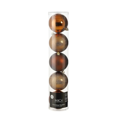 Bal onbreekbaar bruin 5 stuks - d15cm