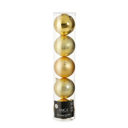 Bal onbreekbaar goud 5 stuks - d15cm