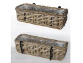 Balcony Basket Rattan 46CM Grey