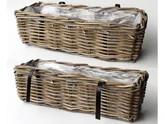 Balcony Basket Rattan 60CM Grey - afbeelding 2