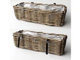 Balcony Basket Rattan 60CM Grey - afbeelding 3