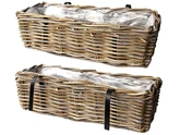 Balcony Basket Rattan 60CM Grey