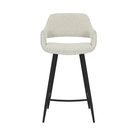 Barstoel Dario bouclé offwhite (counter) - afbeelding 2