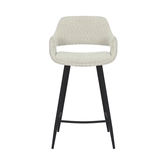 Barstoel Dario bouclé offwhite (counter) - afbeelding 2