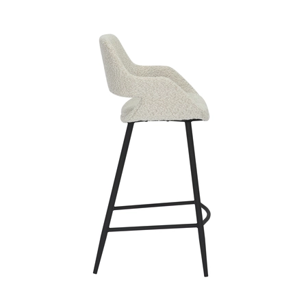 Barstoel Dario bouclé offwhite (counter) - afbeelding 4
