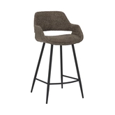 Barstoel Dario bouclé taupe (counter) - afbeelding 3