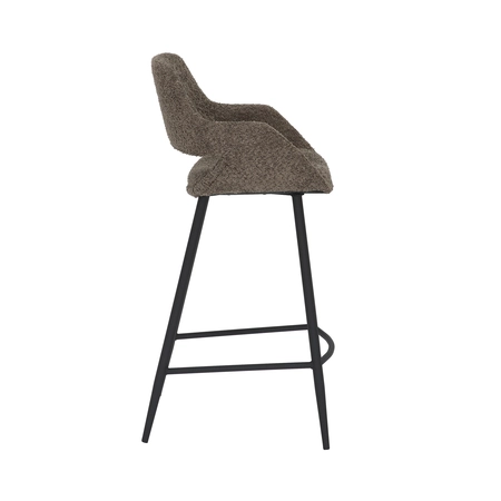 Barstoel Dario bouclé taupe (counter) - afbeelding 4
