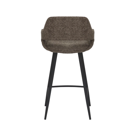 Barstoel Dario bouclé taupe (counter) - afbeelding 5